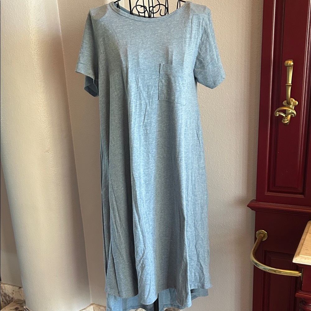 Casual Blue Maxi T Shirt Dress